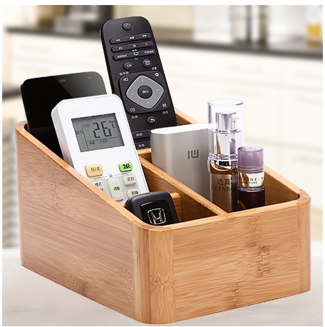 Desktop storage box Multi-purpose storage box Bamboo storage box eco-friendly stationery box - 图片 6