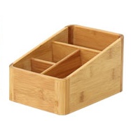 Desktop storage box Multi-purpose storage box Bamboo storage box eco-friendly stationery box - 图片 2